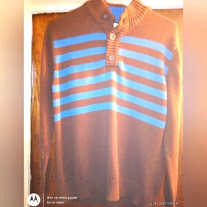 Cherokee brown and blue striped cardigan